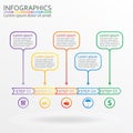 Step by step infographics. Five steps infographics template. Vector illustration